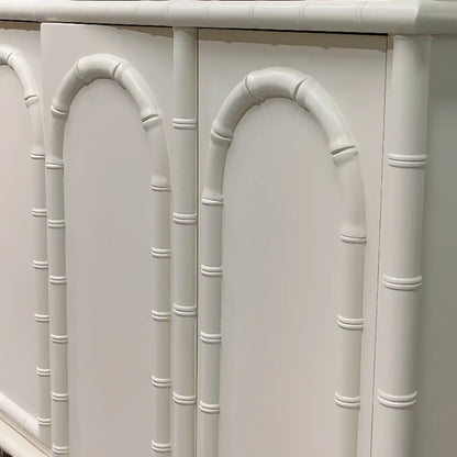 Elegant White Wood Hallway Shoe Cabinet with 4-Drawer