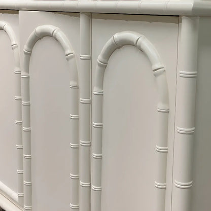 Elegant White Wood Hallway Shoe Cabinet with 4-Drawer