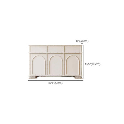 Elegant White Wood Hallway Shoe Cabinet with 4-Drawer