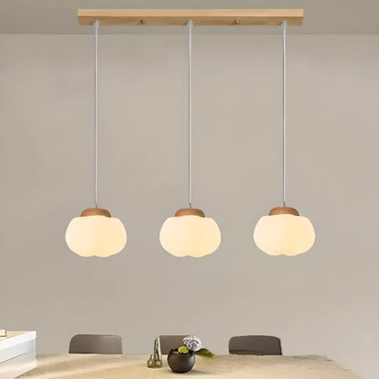 Glam Pumpkin Shape Pendant Light with Adjustable Hanging