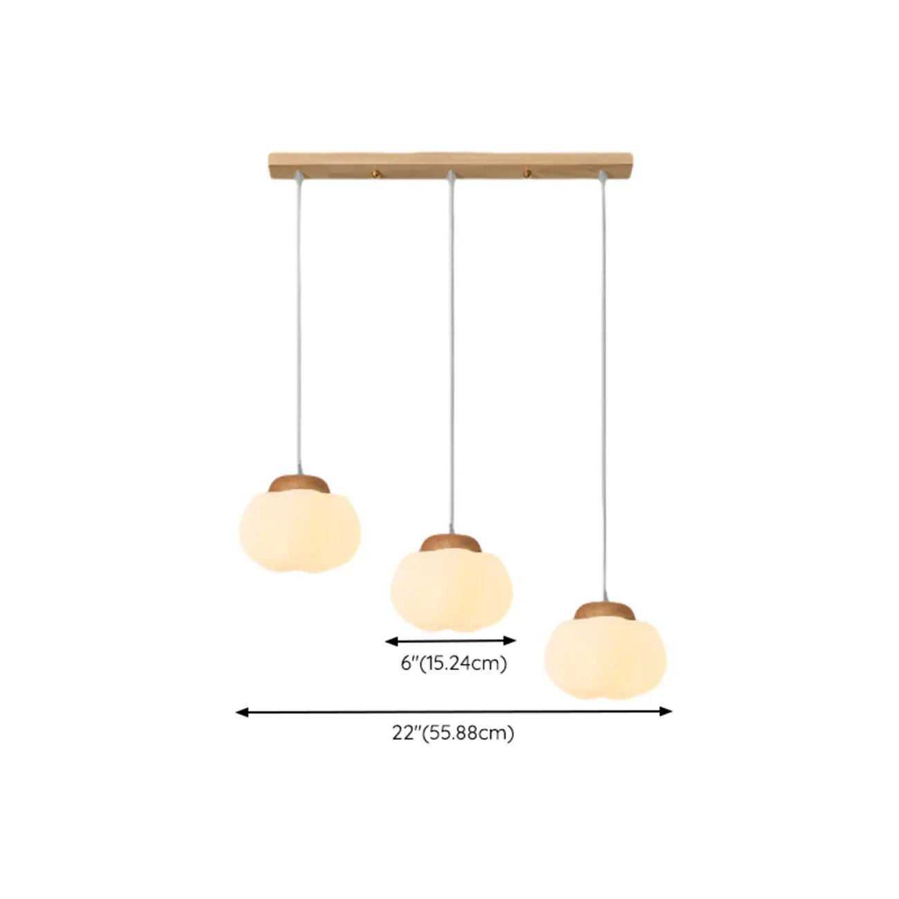 Glam Pumpkin Shape Pendant Light with Adjustable Hanging