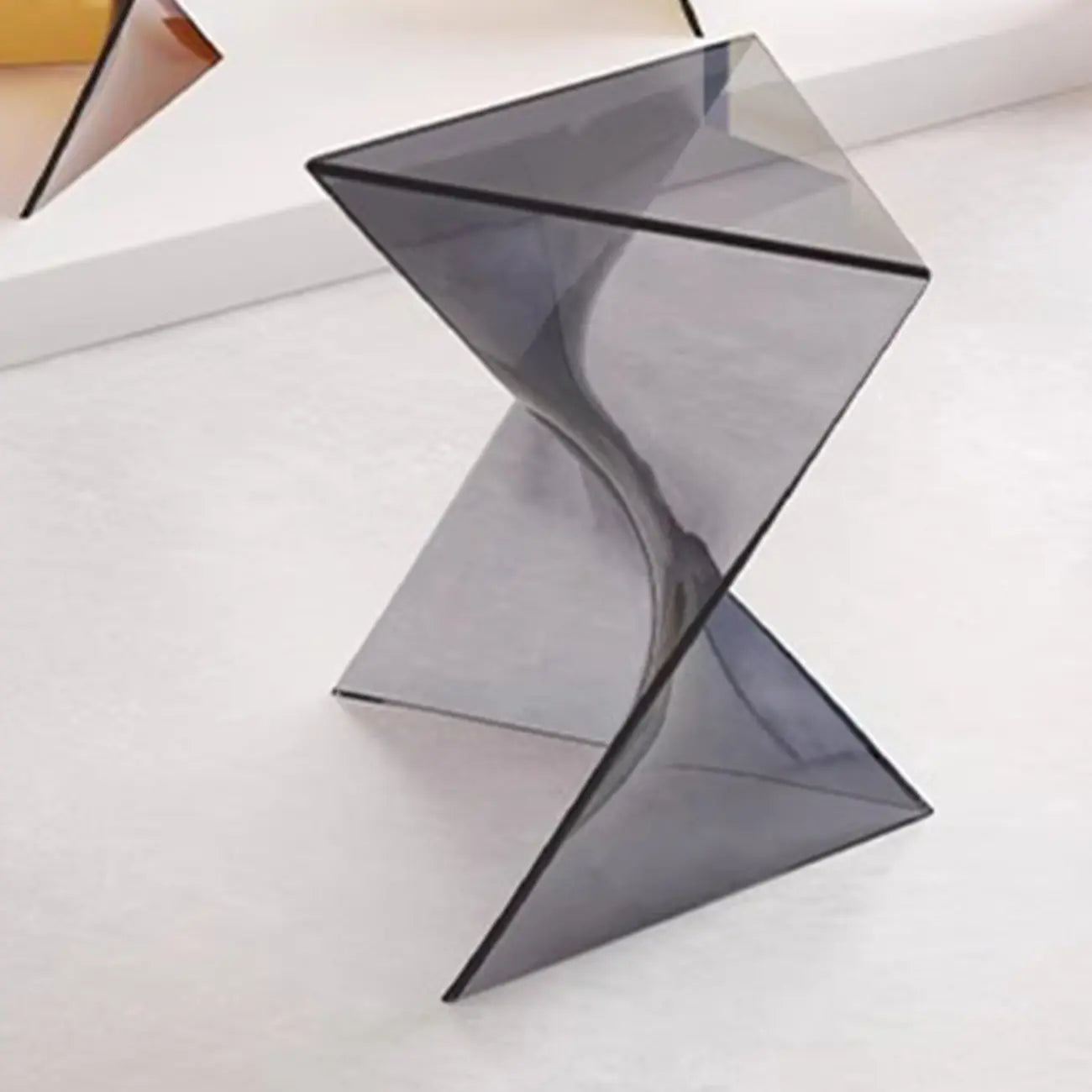 Unique Modern Clear Acrylic End Table for Living Room
