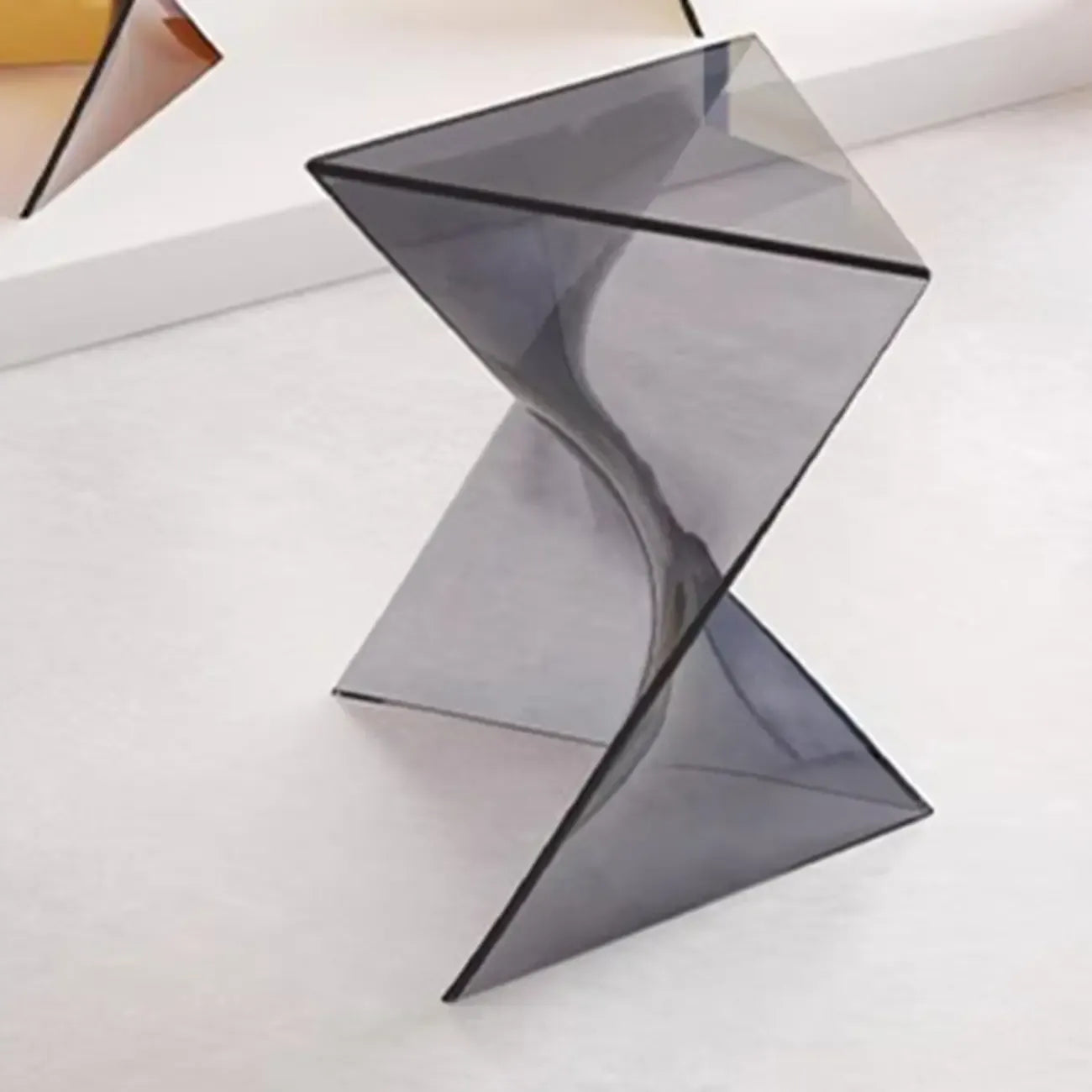 Unique Modern Clear Acrylic End Table for Living Room