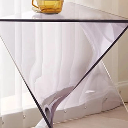 Unique Modern Clear Acrylic End Table for Living Room