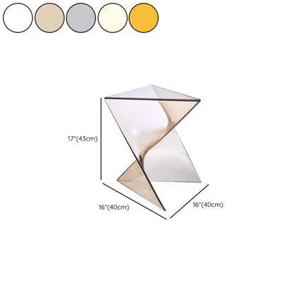 Unique Modern Clear Acrylic End Table for Living Room