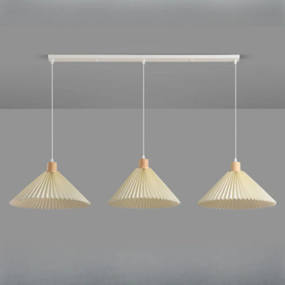 Modern Beige Pleated Fabric Kitchen Pendant Light