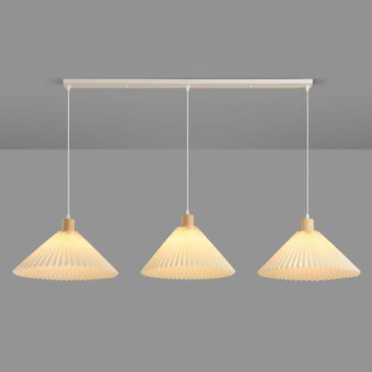Modern Beige Pleated Fabric Kitchen Pendant Light