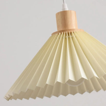 Modern Beige Pleated Fabric Kitchen Pendant Light