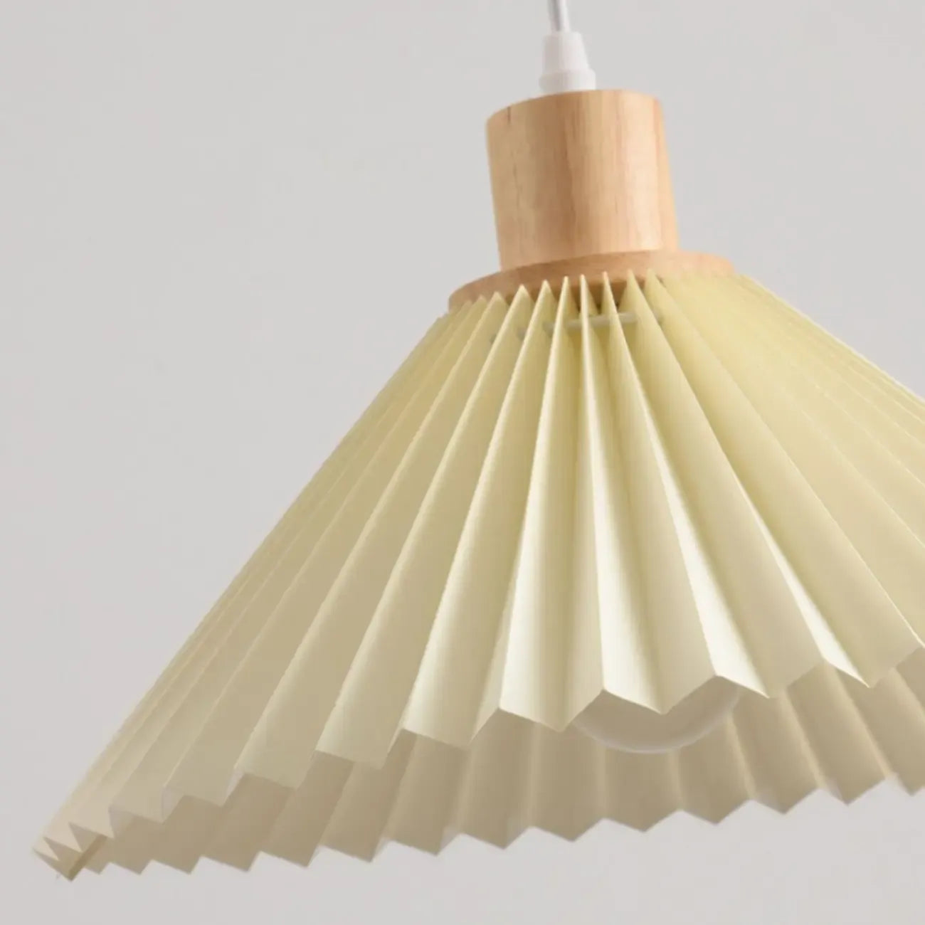 Modern Beige Pleated Fabric Kitchen Pendant Light