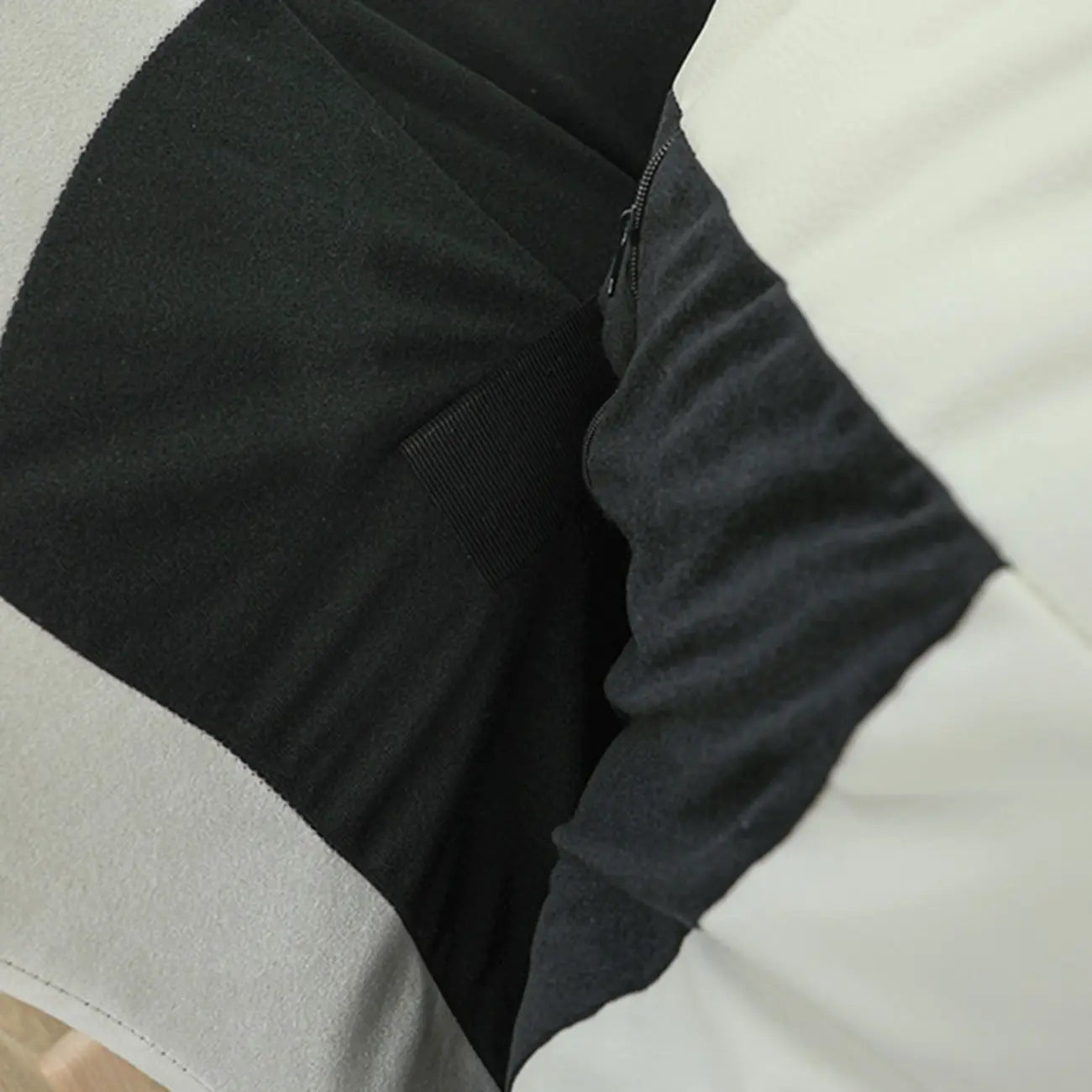 Natural Wood Upholstered Rocking Chair with Ottoman in White