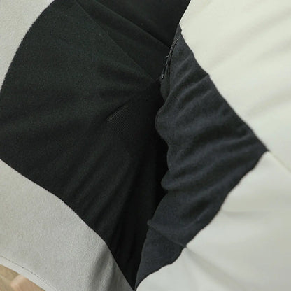 Natural Wood Upholstered Rocking Chair with Ottoman in White