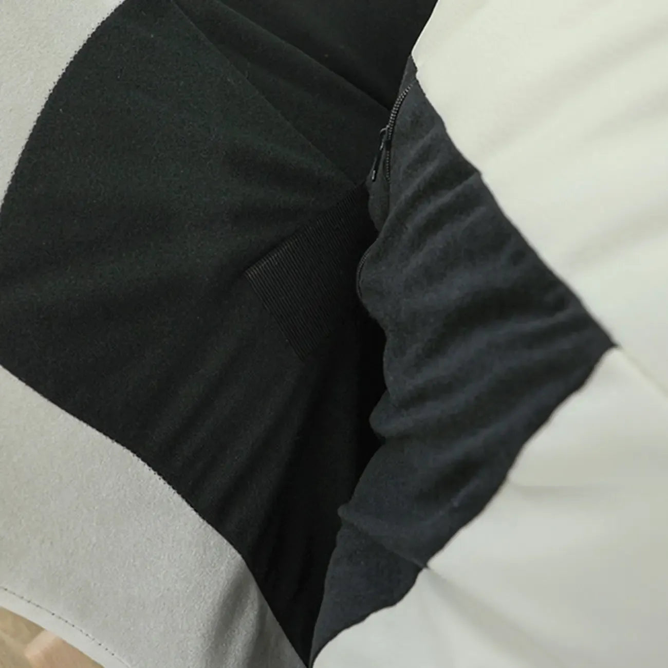 Natural Wood Upholstered Rocking Chair with Ottoman in White