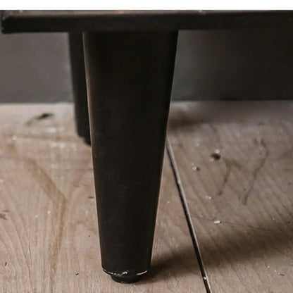 Oriental Brown Wooden Sideboard with Leaf Carving