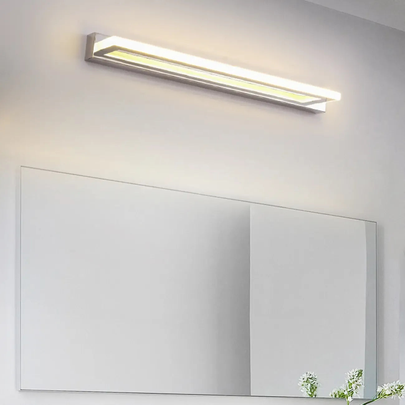 Modern White Metal LED Wall Light with Acrylic Shade