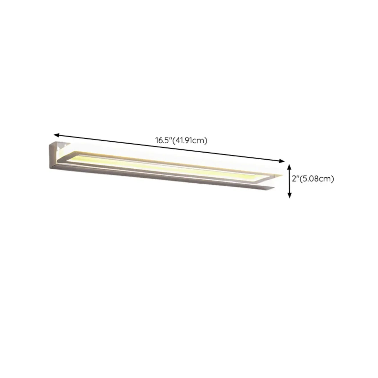 Modern White Metal LED Wall Light with Acrylic Shade