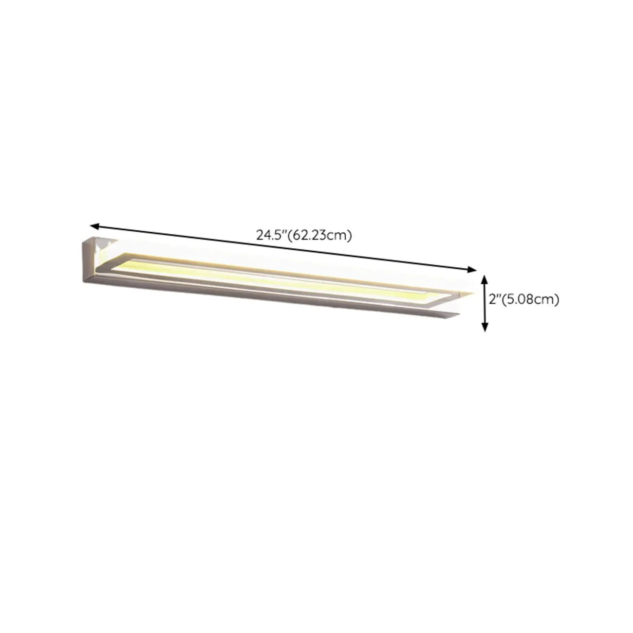 Modern White Metal LED Wall Light with Acrylic Shade