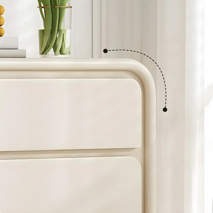 Contemporary Wooden Sideboard with Drawers in White/Black