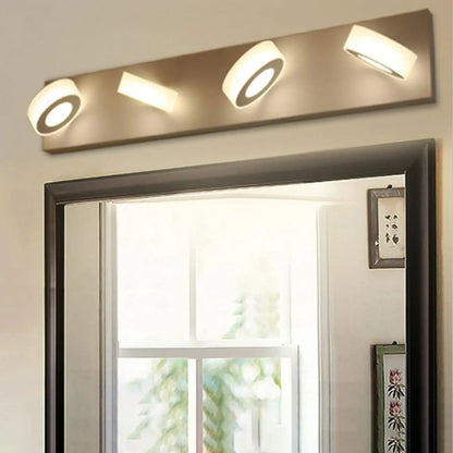 Modern 4 head Circular LED Vanity Light for Bathroom Mirror