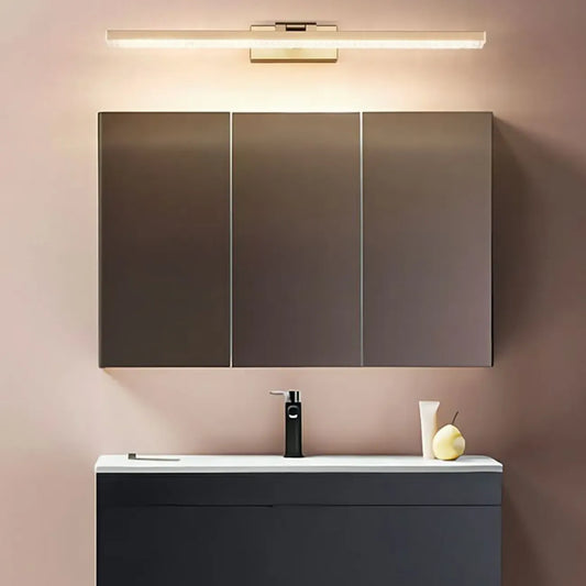 Sleek Gold Linear LED Vanity Light for Bathroom
