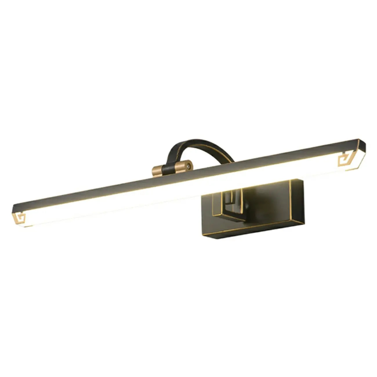 Arched Black Acrylic LED Vanity Light for Bathroom