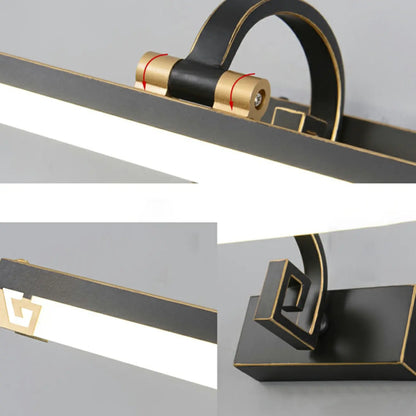 Arched Black Acrylic LED Vanity Light for Bathroom