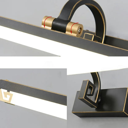 Arched Black Acrylic LED Vanity Light for Bathroom