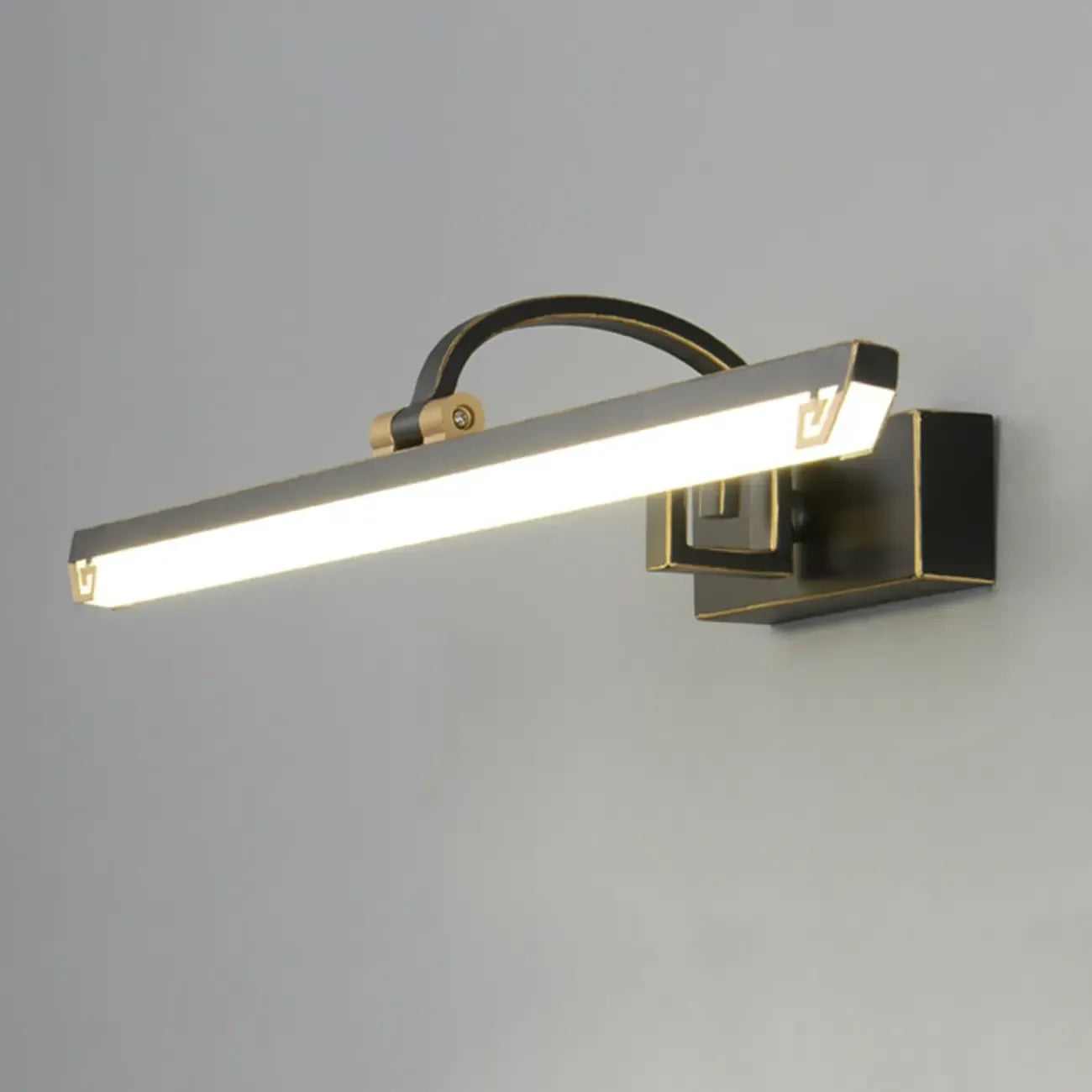 Arched Black Acrylic LED Vanity Light for Bathroom
