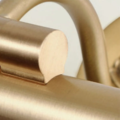 Gold Acrylic Cylinder Vanity Light with Arced Arm for Bathroom