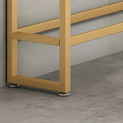 Elegant Faux Marble Bar Table Set with Upholstered Chairs