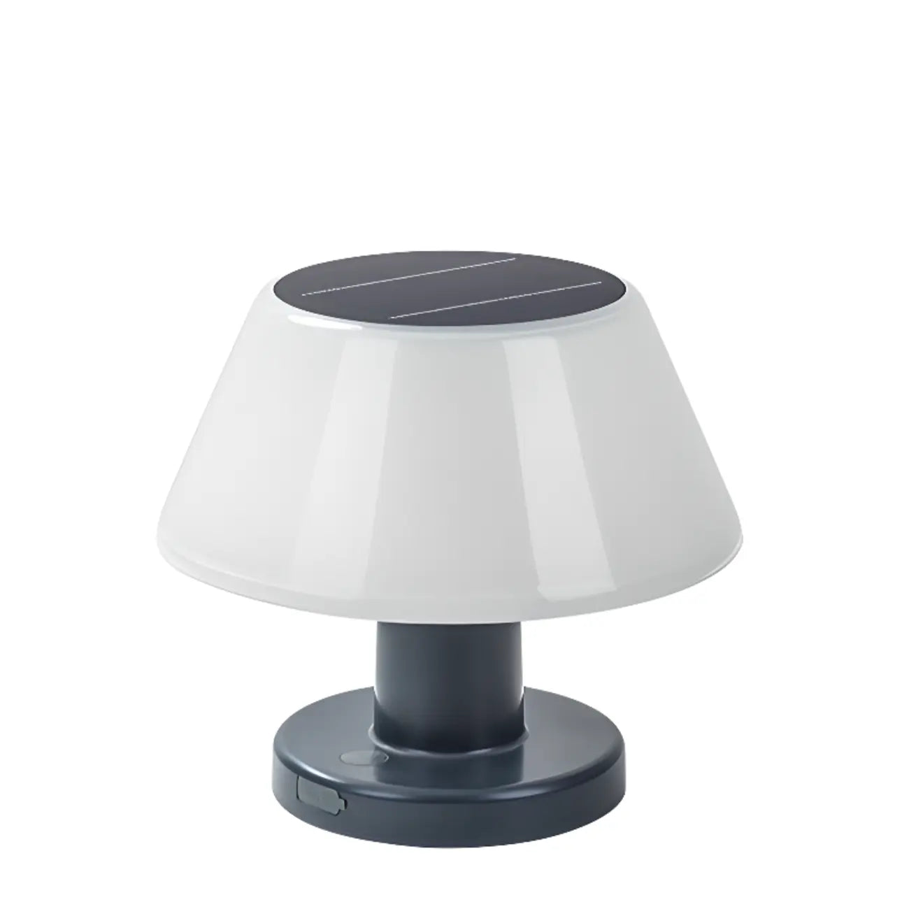 Modern White Cone Solar Outdoor Post Lights