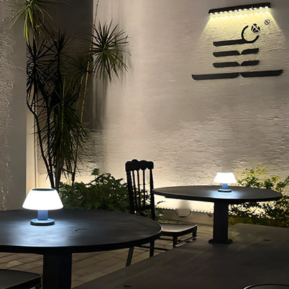 Modern White Cone Solar Outdoor Post Lights