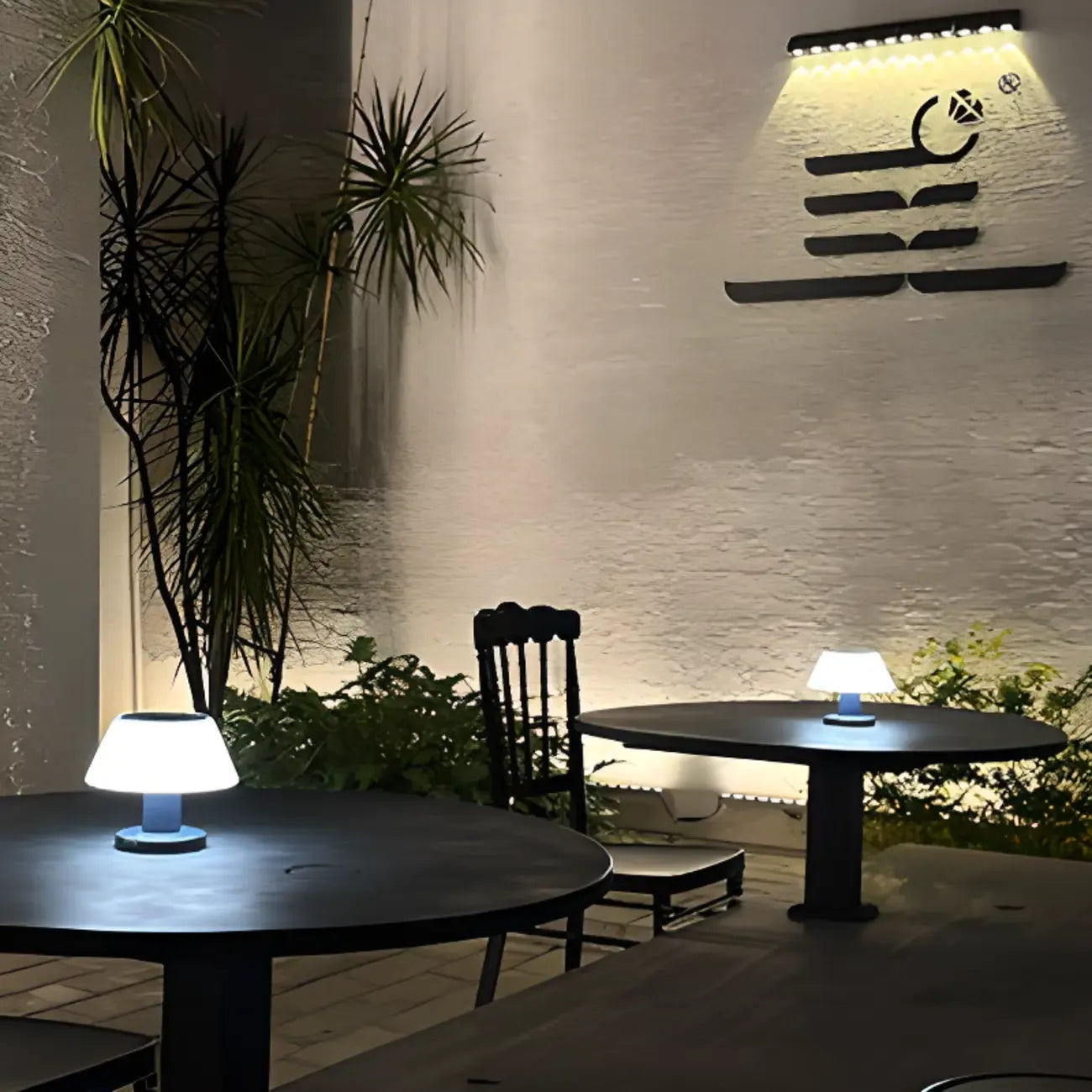 Modern White Cone Solar Outdoor Post Lights