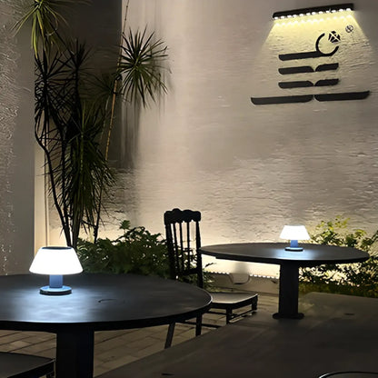 Modern White Cone Solar Outdoor Post Lights