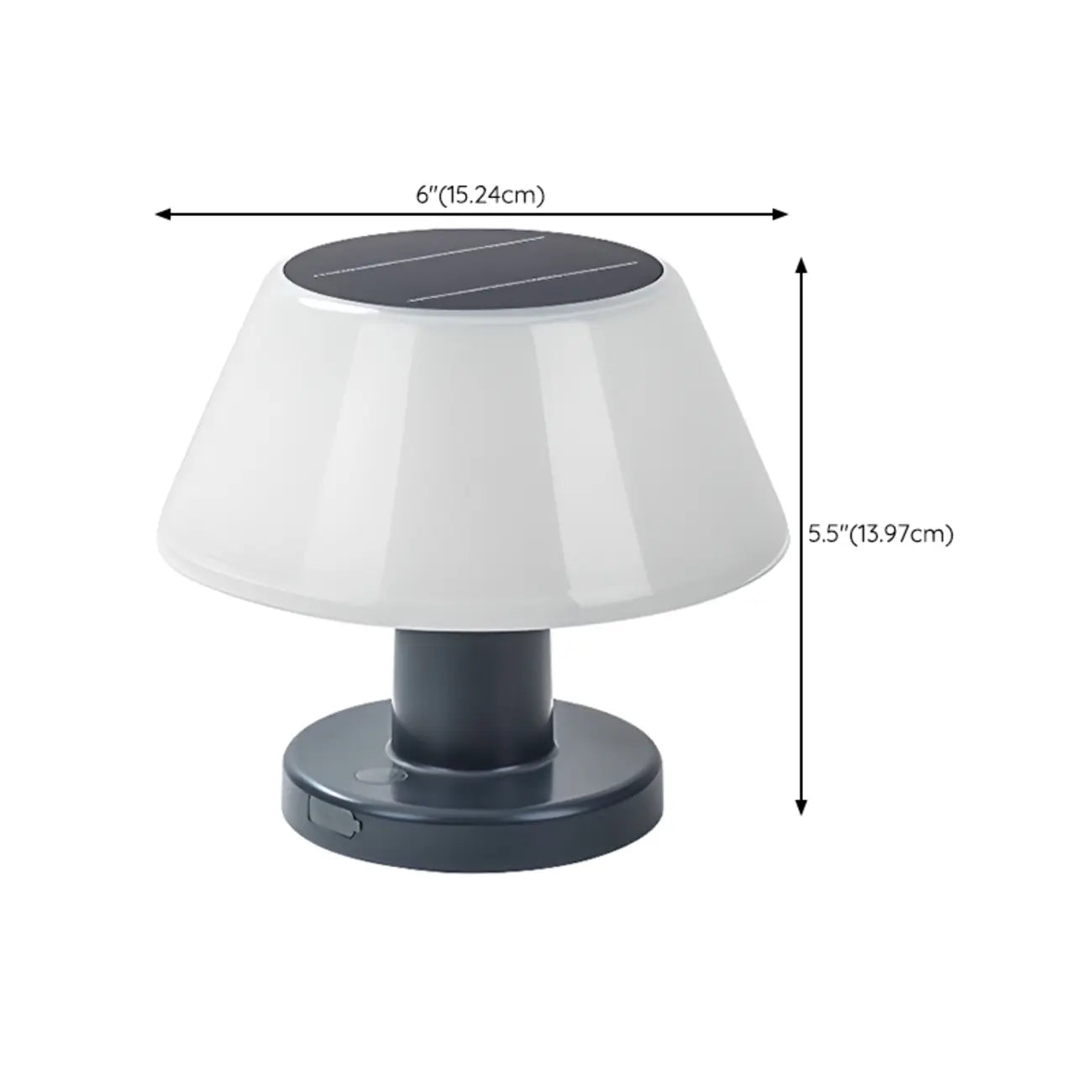 Modern White Cone Solar Outdoor Post Lights