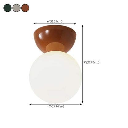 5 to 9 Inch Acrylic Globe Ceiling Light for Residential Use