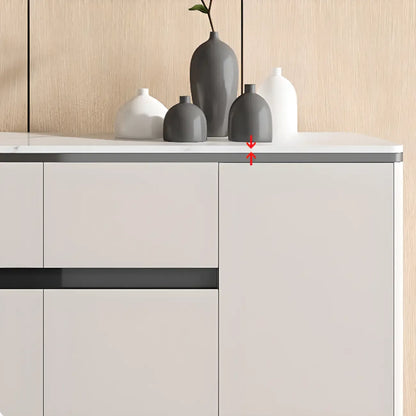 Modern Grey Sideboard with Sintered Stone Top