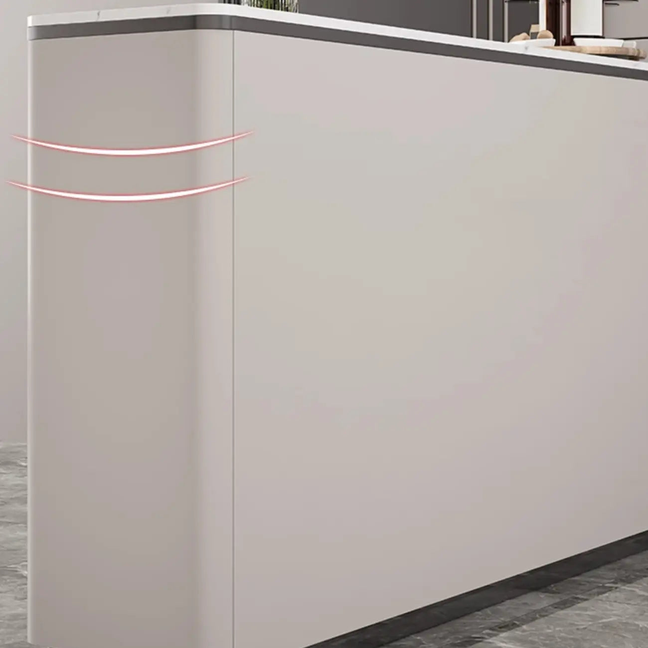 Modern Grey Sideboard with Sintered Stone Top