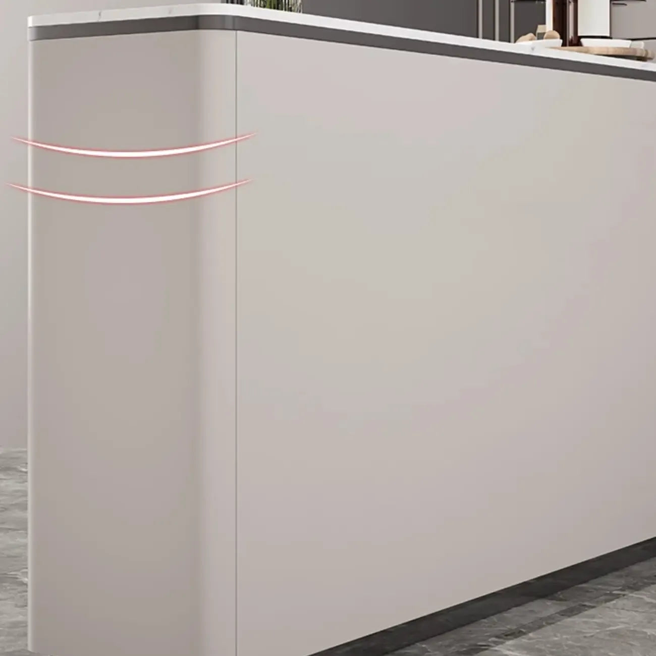 Modern Grey Sideboard with Sintered Stone Top