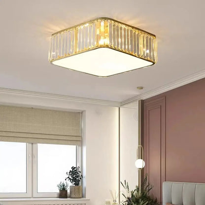 19 to 20 Inch Crystal Ceiling Light for Modern Living Room