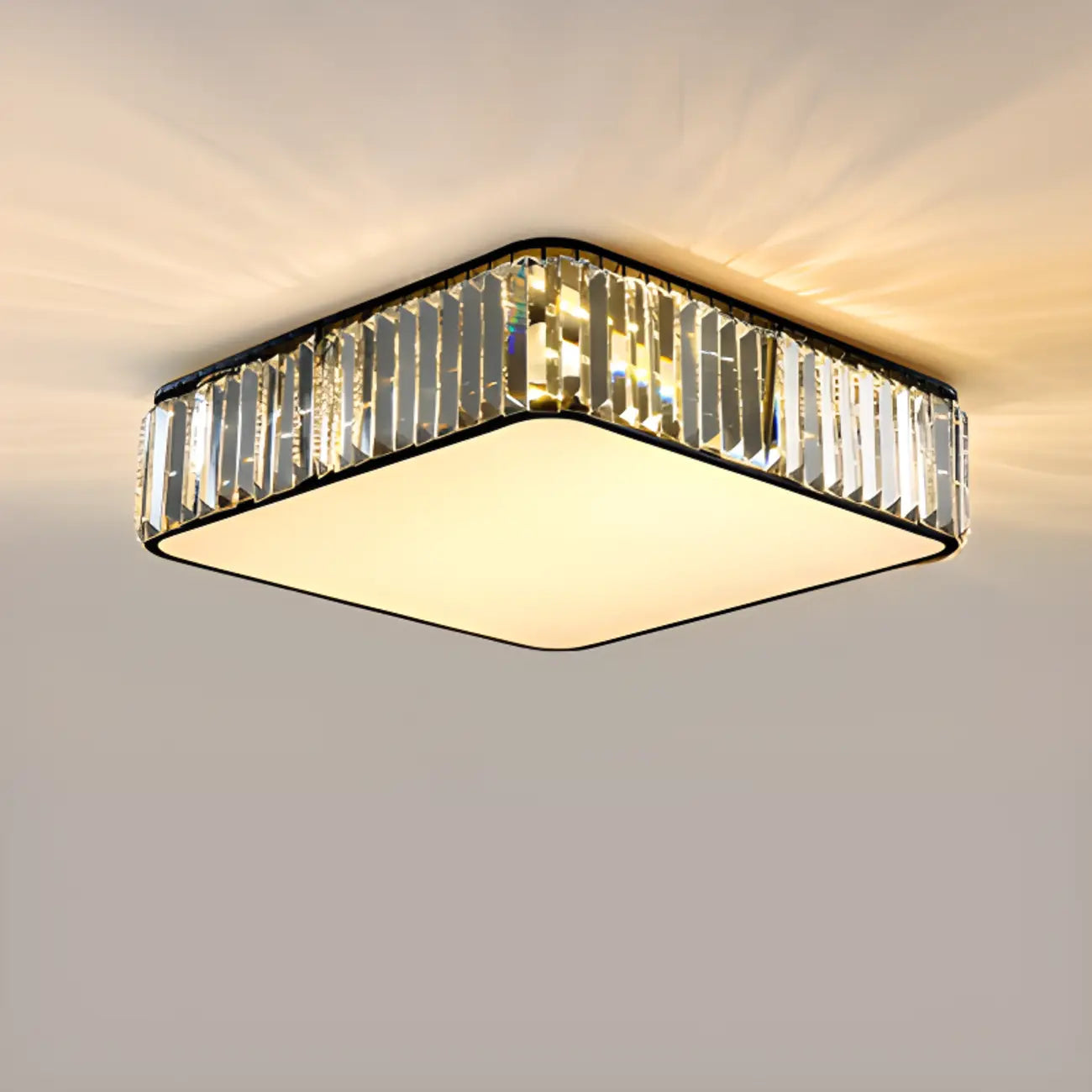 19 to 20 Inch Crystal Ceiling Light for Modern Living Room