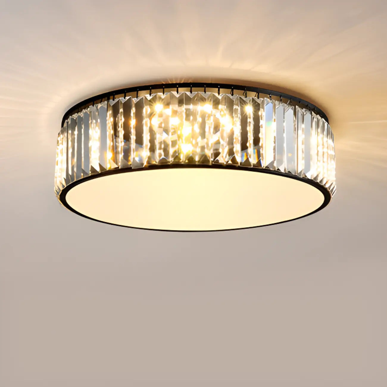 19 to 20 Inch Crystal Ceiling Light for Modern Living Room