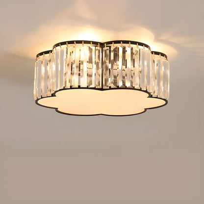19 to 20 Inch Crystal Ceiling Light for Modern Living Room