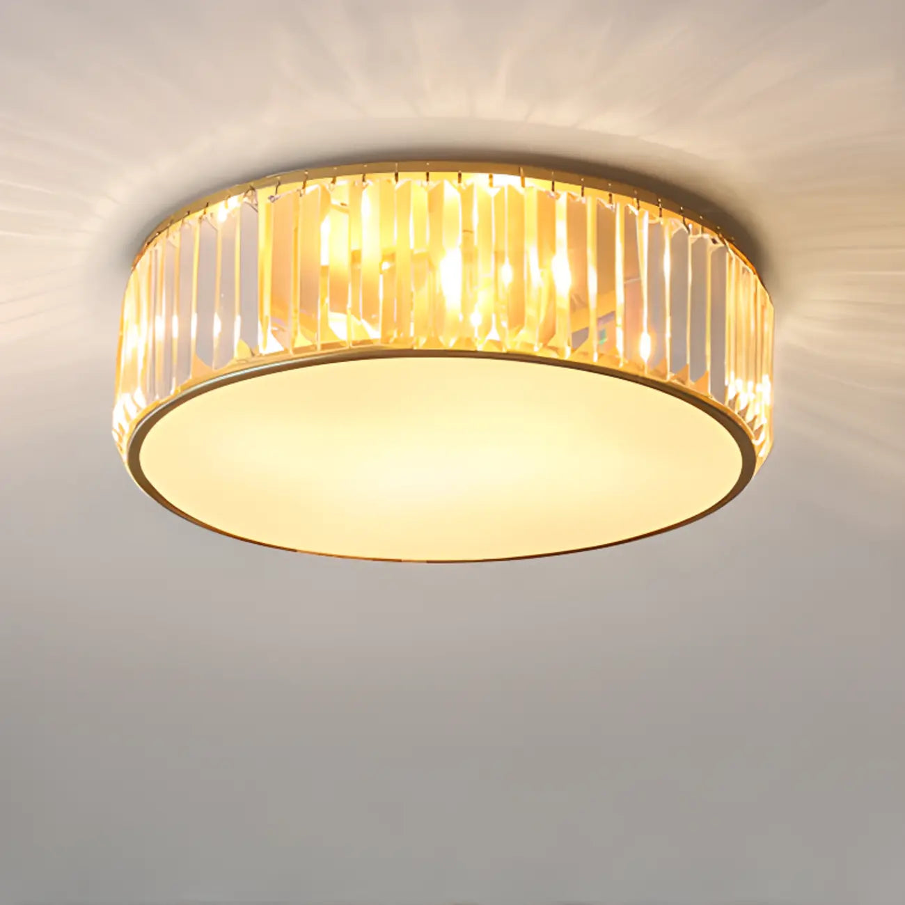 19 to 20 Inch Crystal Ceiling Light for Modern Living Room