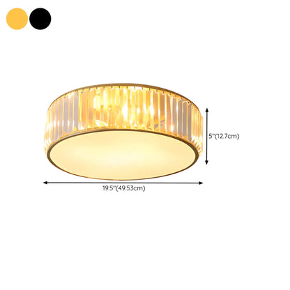 19 to 20 Inch Crystal Ceiling Light for Modern Living Room