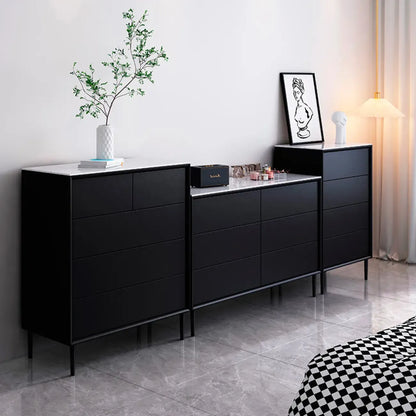 6 Modern Black Accent Cabinet for Bedroom & Living Room