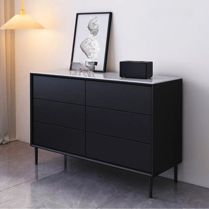 6 Modern Black Accent Cabinet for Bedroom & Living Room