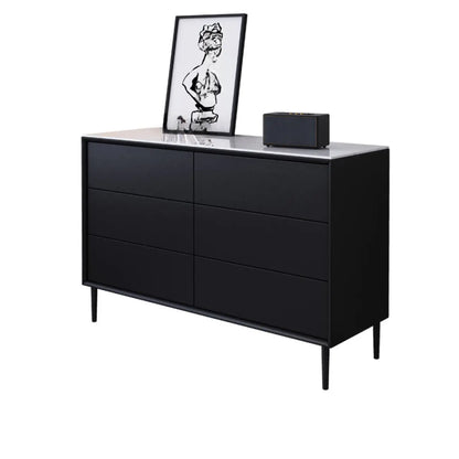 6 Modern Black Accent Cabinet for Bedroom & Living Room