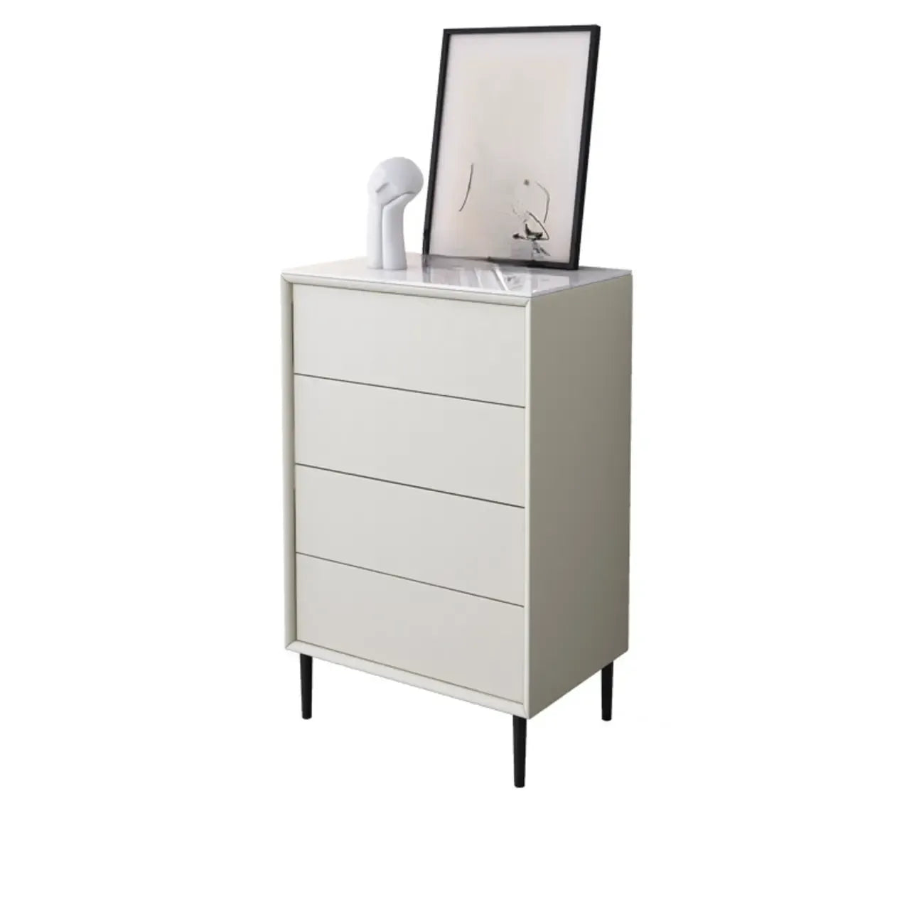 6 Modern Black Accent Cabinet for Bedroom & Living Room