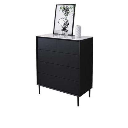 6 Modern Black Accent Cabinet for Bedroom & Living Room