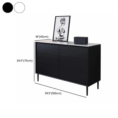 6 Modern Black Accent Cabinet for Bedroom & Living Room